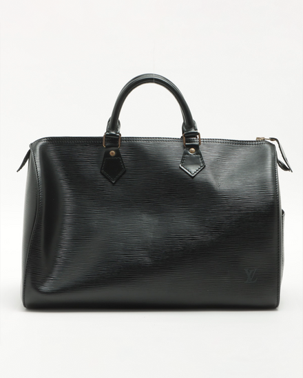 Louis Vuitton Bag Epi Speedy 40 Black Leather Gold-Tone Hardware (M43002)