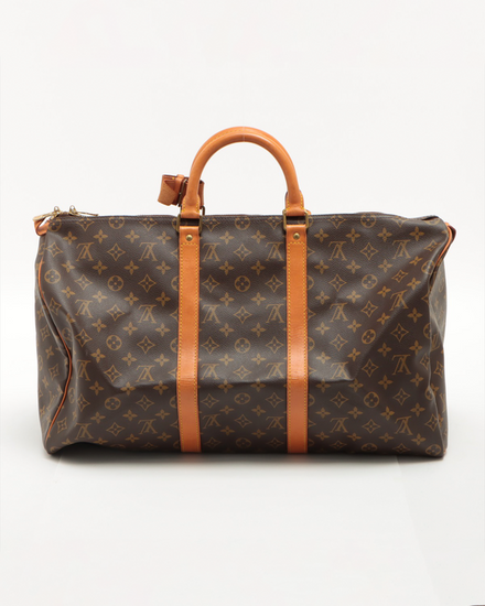 Louis Vuitton Monogram Keepall 50 Brown Canvas Gold-Tone Hardware (M41426)