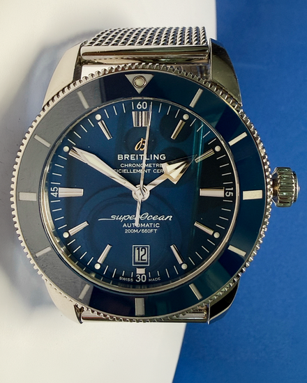 2022 Breitling Superocean Heritage II B20 46MM Blue Dial Steel Bracelet (AB2020)