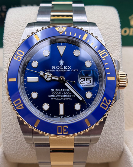 No Reserve - 2023 Rolex Submariner Date "Bluesy" 41MM Blue Dial Two-Tone Oyster Bracelet (126613LB)
