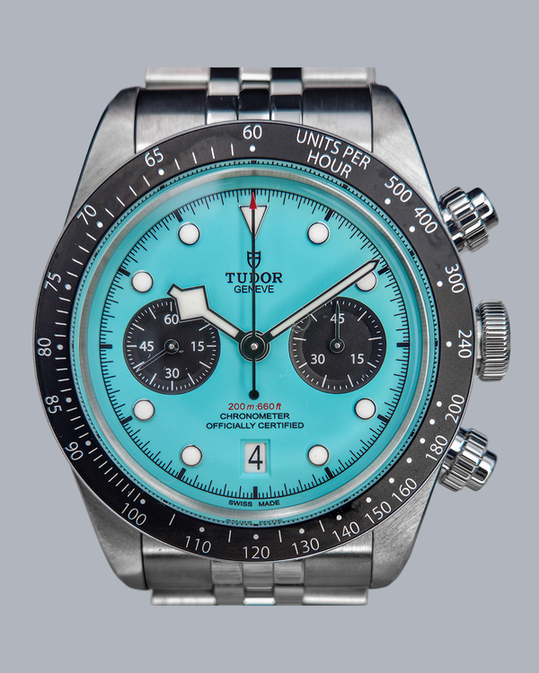 2025 Tudor Black Bay Chrono 41MM "Flamingo" Turquoise Dial Steel Bracelet (79360N)