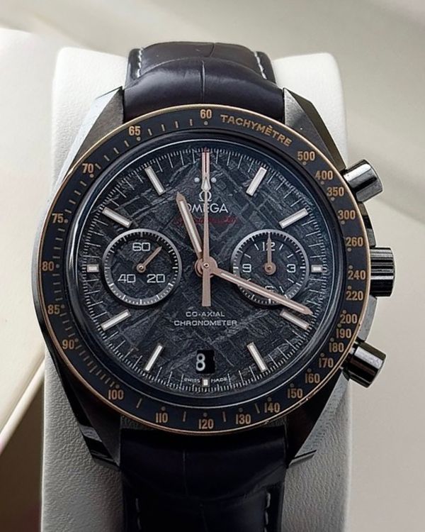 2020 Omega Speedmaster Dark Side Of The Moon "Meteorite" 44.25MM Grey Meteorite Dial Leather Strap (311.63.44.51.99.002)