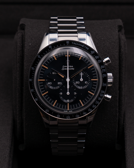 2026 Omega Speedmaster Anniversary Series "The First Omega In Space" 39.7MM Blue Dial Steel Bracelet (310.30.40.50.06.001)