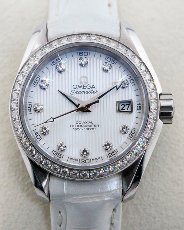 Omega Seamaster Aqua Terra 150M 30MM White Dial Leather Strap (231.18.30.20.55.001)
