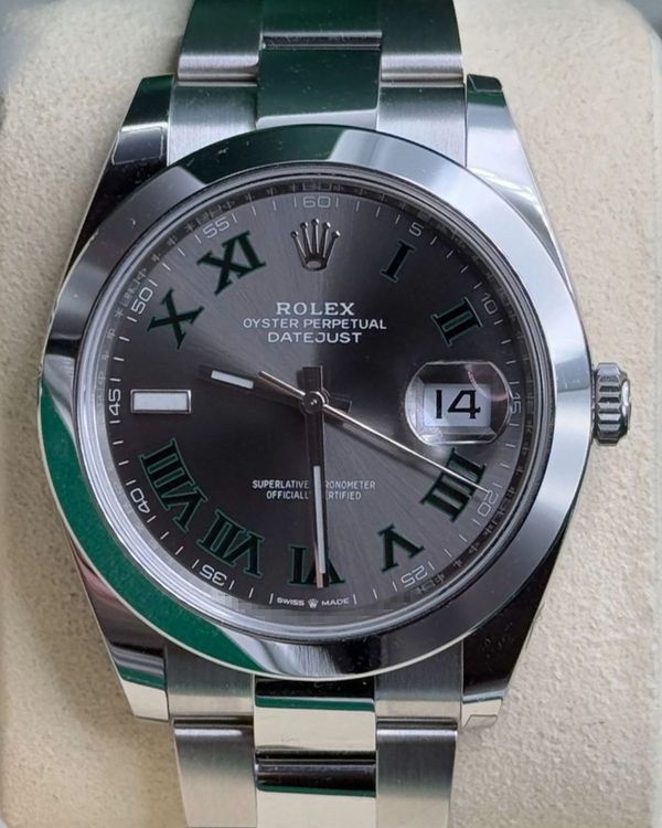 2026 Rolex Datejust "Wimbledon" 41MM Slate Dial Oyster Bracelet (126300)