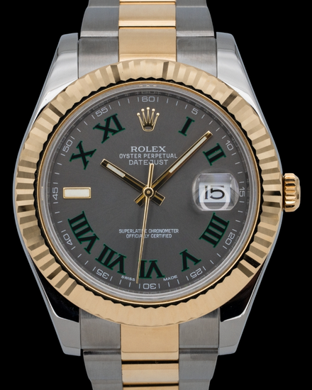 2017 Rolex Datejust II "Wimbledon" 41MM Slate Dial Two-Tone Oyster Bracelet (116333)