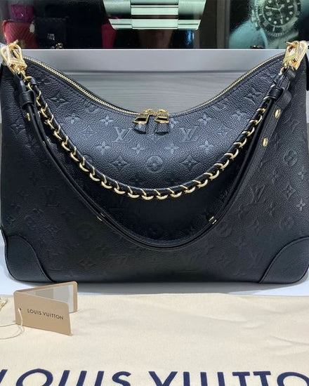 Louis Vuitton Bag Boulogne GM Shoulder Bag Black Monogram Empreinte Gold-Tone Hardware (Bag)
