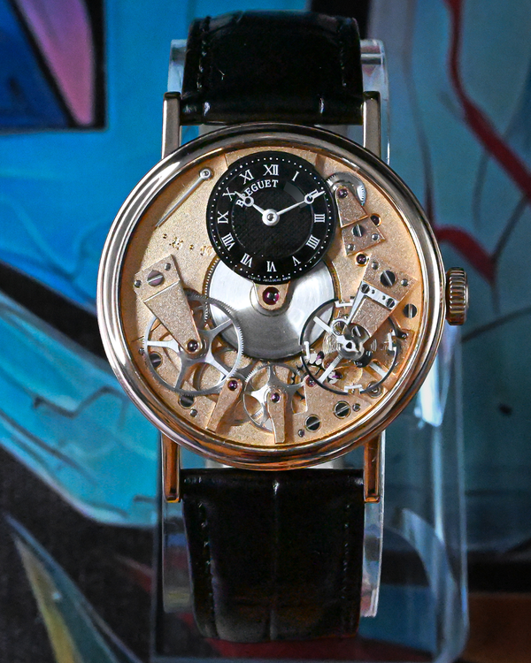 2016 Breguet Tradition 37MM Skeleton Dial Leather Strap (7027BR/R9/9V6)