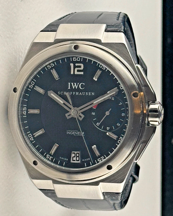 IWC Schaffhausen Ingenieur 45.5MM Black Dial Leather Strap (IW500501)