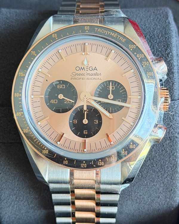 2026 Omega Speedmaster Professional Moonwatch 42MM Pink Dial Two-Tone Bracelet (310.20.42.50.99.001)