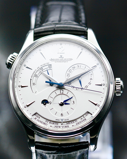 2018 Jaeger-LeCoultre Master Geographic 39MM Silver Dial Leather Strap (Q1428421)