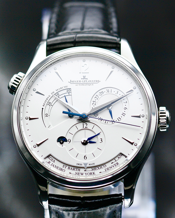 2018 Jaeger-LeCoultre Master Geographic 39MM Silver Dial Leather Strap (Q1428421)