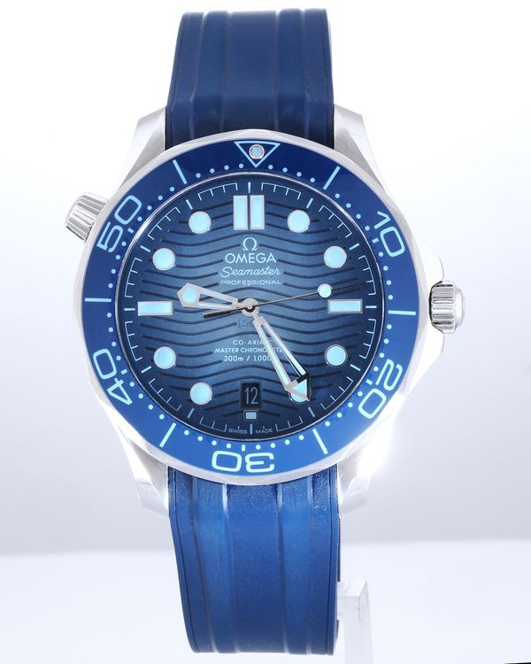No Reserve - 2024 Omega Seamaster Diver 300M "Summer Blue" 42MM Blue Dial Rubber Strap (210.32.42.20.03.002)
