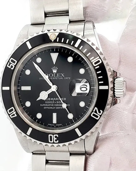 2000 Rolex Submariner Date 40MM Black Dial Oyster Bracelet (16610)