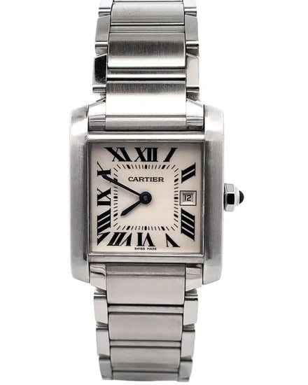 Cartier Tank Française 25MM Quartz White Dial Steel Bracelet (2465)