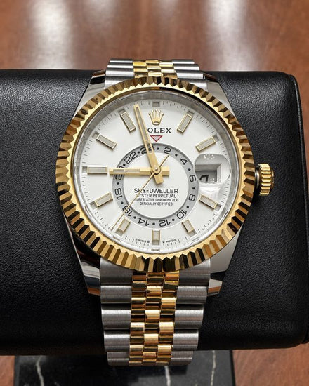2025 Rolex Sky-Dweller 42MM White Dial Two-Tone Jubilee Bracelet (336933)