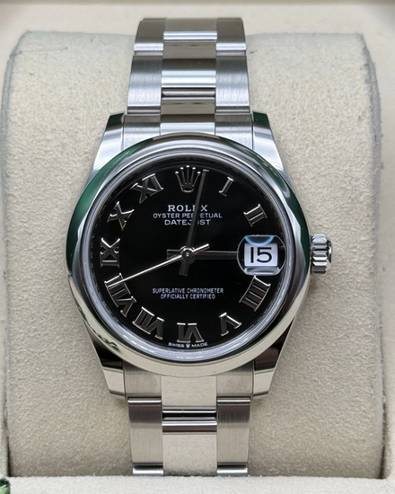Rolex Datejust 31MM Black Dial Oyster Bracelet (278240)