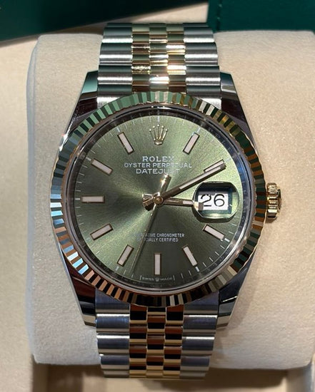 2026 Rolex Datejust 36MM "Olive" Green Dial Two-Tone Jubilee Bracelet (126233)