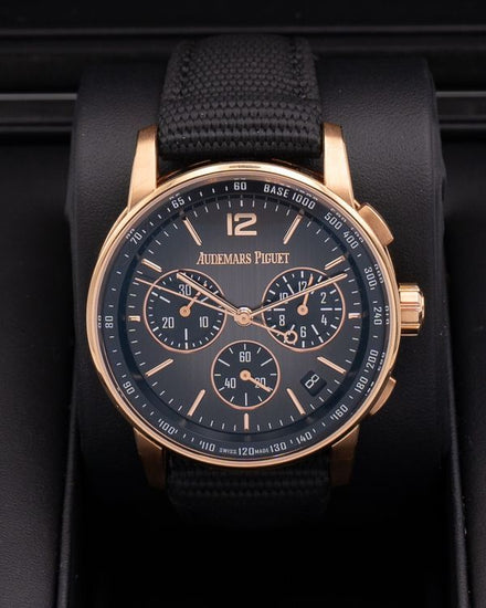 Audemars Piguet Code 11.59 41MM Grey "Smoked" Dial Textile Strap (26393NR.OO.A002KB.01)