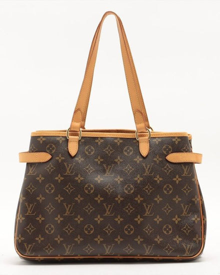 Louis Vuitton Monogram Batignolles Horizontal PM Tote Brown Coated Canvas/Leather Gold-Tone Hardware Leather Handles (M51154)