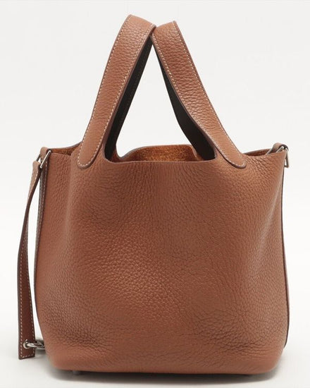Hermès Picotin Lock 18 Eclat PM Taurillon Clemence Swift Leather Palladium Hardware Leather Strap (Lock 18)