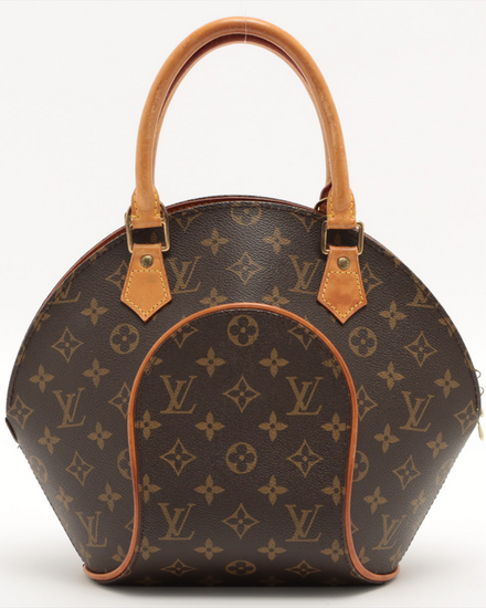 Louis Vuitton Monogram Ellipse PM Brown Coated Canvas/Leather Gold-Tone Brass Hardware Leather Handles (M51127)