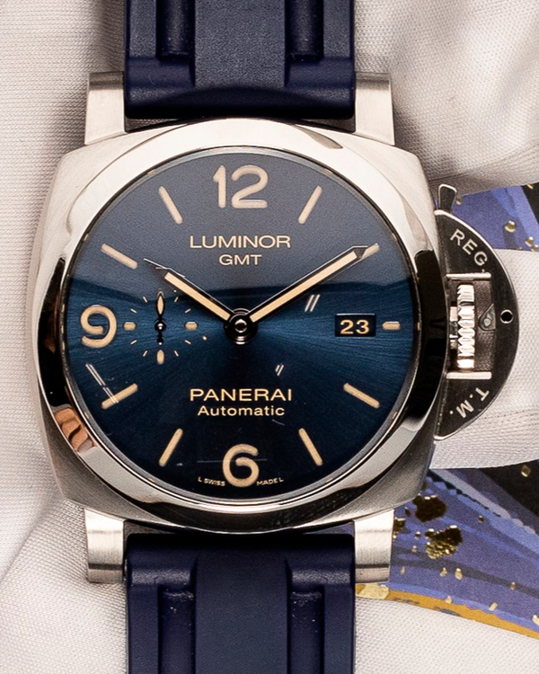 2021 Panerai Luminor GMT 44MM Blue Dial Rubber Strap (PAM01033)