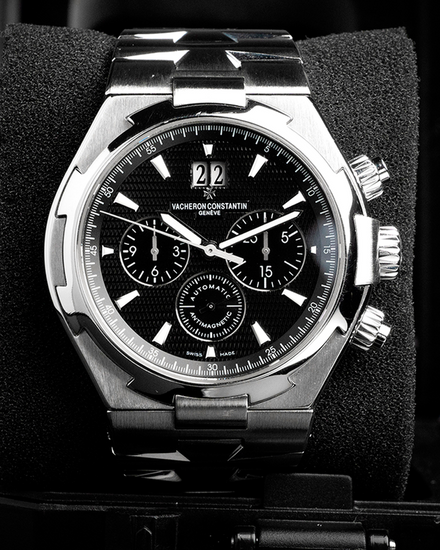Vacheron Constantin Overseas Chronograph 42MM Black Dial Steel Bracelet (49150/B01A-9097)