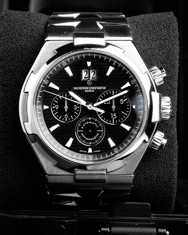 Vacheron Constantin Overseas Chronograph 42MM Black Dial Steel Bracelet (49150/B01A-9097)