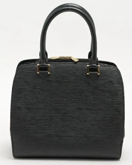 Louis Vuitton Bag Pont Neuf PM Top Handle Bag Small Leather Black Gold Tone Hardware Leather Handles (Bag)