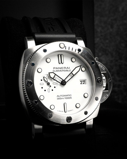 2022 Panerai Submersible Quarantaquattro Bianco 44MM White Dial Rubber Strap (PAM01226)