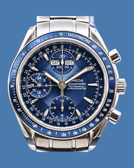No Reserve - 2017 Omega Speedmaster 40MM Blue Dial Steel Bracelet (3222.80.00)