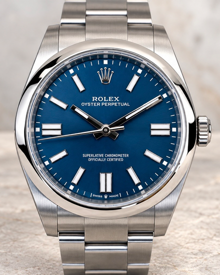 2025 Rolex Oyster Perpetual 41MM Blue Dial Oyster Bracelet (134300)