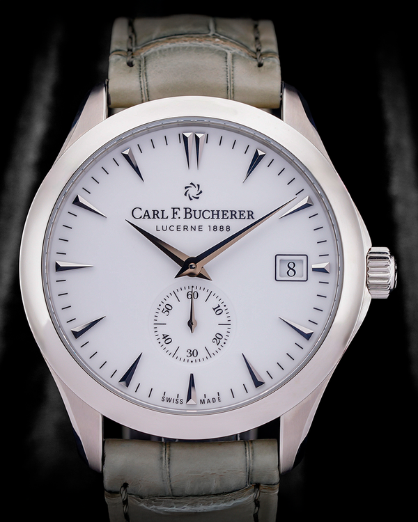 Carl F. Bucherer Manero Peripheral 43MM White Dial Leather Strap (00.10921.08.23.01)