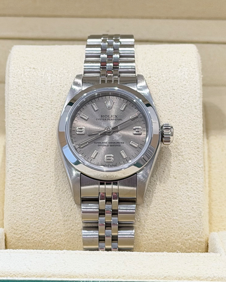 Rolex Oyster Perpetual Lady 24MM Silver Dial Jubilee Bracelet (67180)