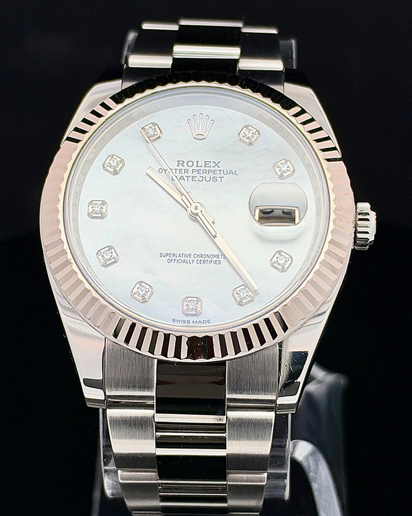 2019 Rolex Datejust 41MM Mother of Pearl Dial Oyster Bracelet (126334)