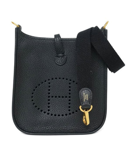 2023  Hermès Evelyne Bag Black Leather Gold-Tone Hardware (Hermès Evelyne)
