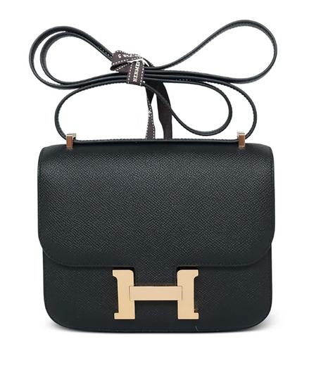 2025 Hermès Constance 18 Black Epsom Leather Gold-Tone Hardware Leather Strap (18)