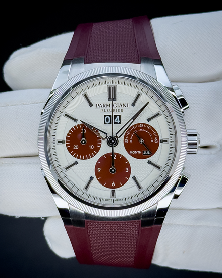 2026 Parmigiani Fleurier Tonda GT Chronograph 42MM White Dial Rubber Strap (PFC906-1020002-400181)