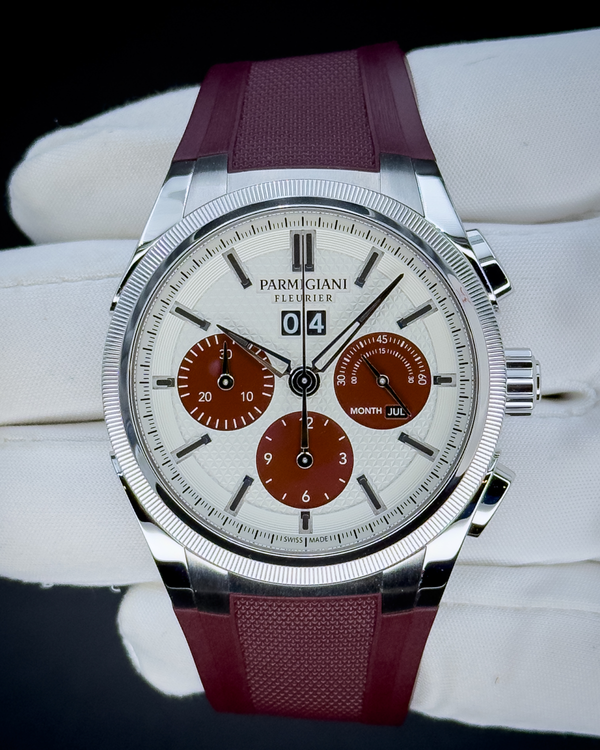 2026 Parmigiani Fleurier Tonda GT Chronograph 42MM White Dial Rubber Strap (PFC906-1020002-400181)