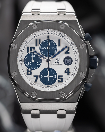 Audemars Piguet Royal Oak Offshore Chronograph "Navy" 42MM White Dial Rubber Strap (26170ST.OO.D305CR.01)