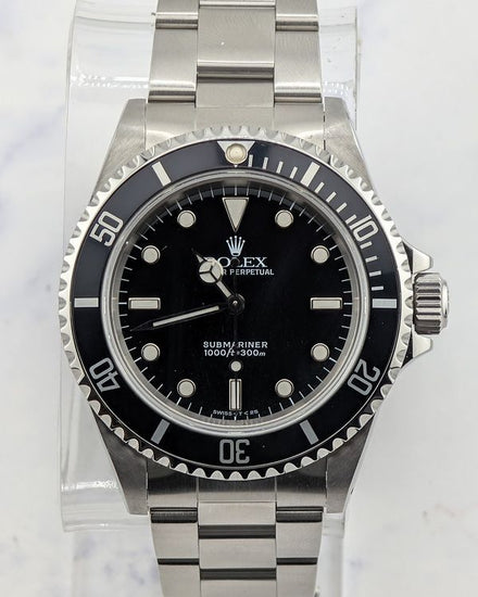 No Reserve - 1998 Rolex Submariner No-Date 40MM Black Dial Oyster Bracelet (14060)