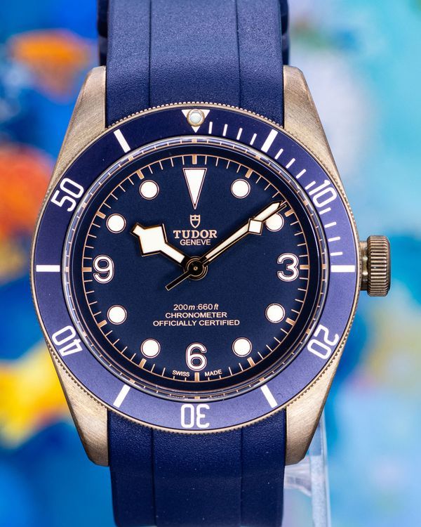 2019 Tudor Black Bay Bronze 43MM Blue Dial Aftermarket Rubber Strap (79250BB)