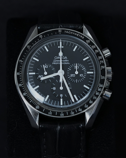 2012 Omega Speedmaster Professional Moonwatch 42MM Black Dial Leather Strap (3870.50.31)