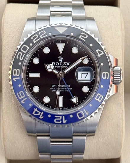 2024 Rolex GMT-Master II "Batman" 40MM Black Dial Oyster Bracelet (126710BLNR)