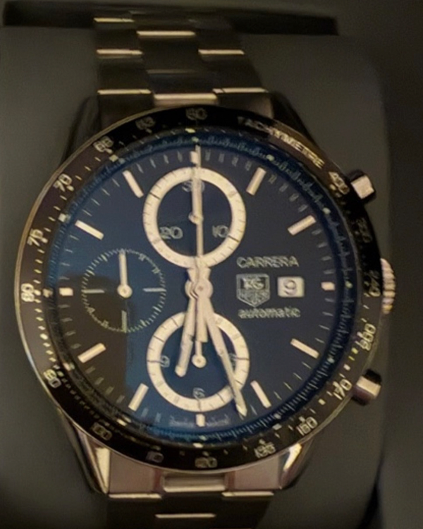 2007 Tag Heuer Carrera Calibre 16 41MM Black Dial Steel Bracelet (CV2010.BA0786)