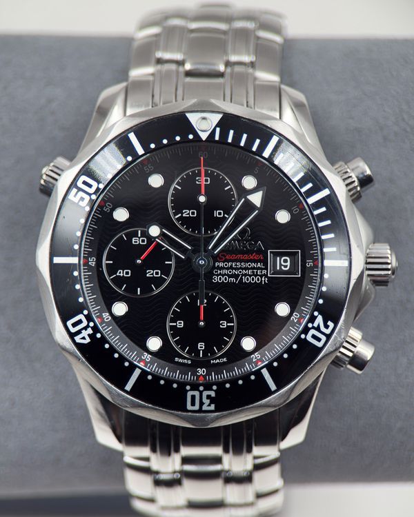 No Reserve - Omega Seamaster Diver 300M Chronograph 41.5MM Black Dial Steel Bracelet (213.30.42.40.01.001)