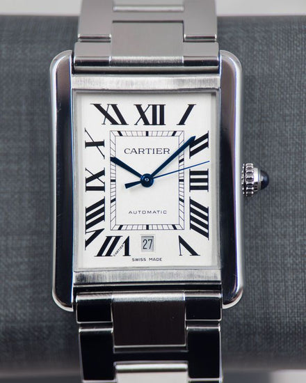 No Reserve - 2014 Cartier Tank Solo XL 31MM Silver Dial Steel Bracelet (W5200028)