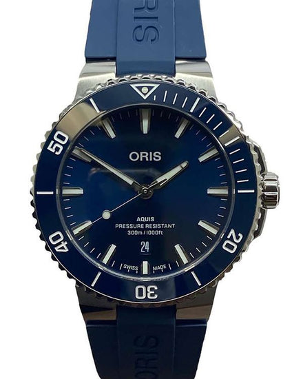 Oris Aquis Date 43.5MM Blue Dial Rubber Strap (01 733 7789 4135-07 8 23 04PEB)