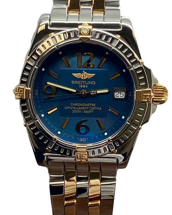 2006 Breitling Callisto 34MM Quartz Blue Dial Two-Tone Bracelet (B77346)